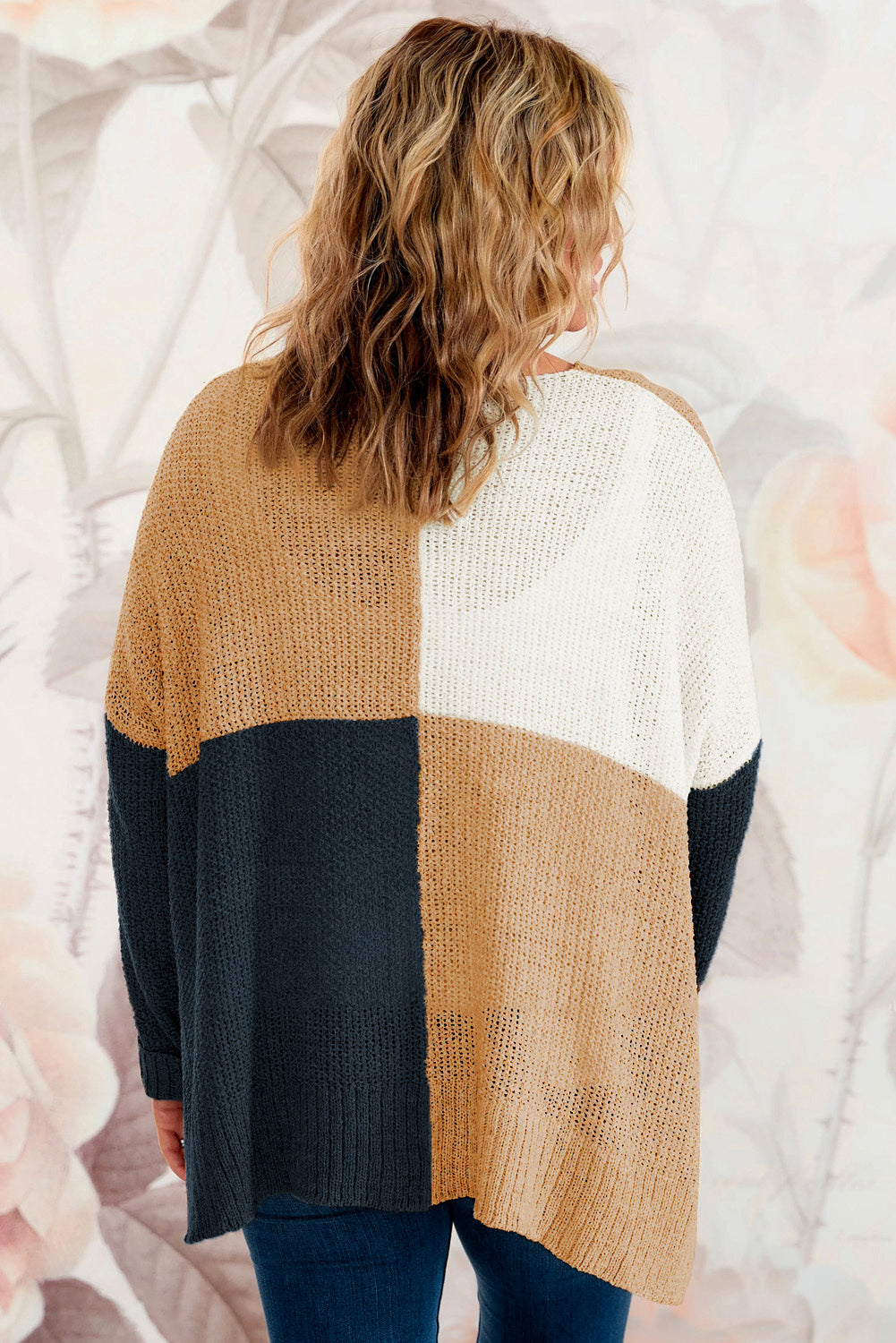 Color Block Side Slit Sweater