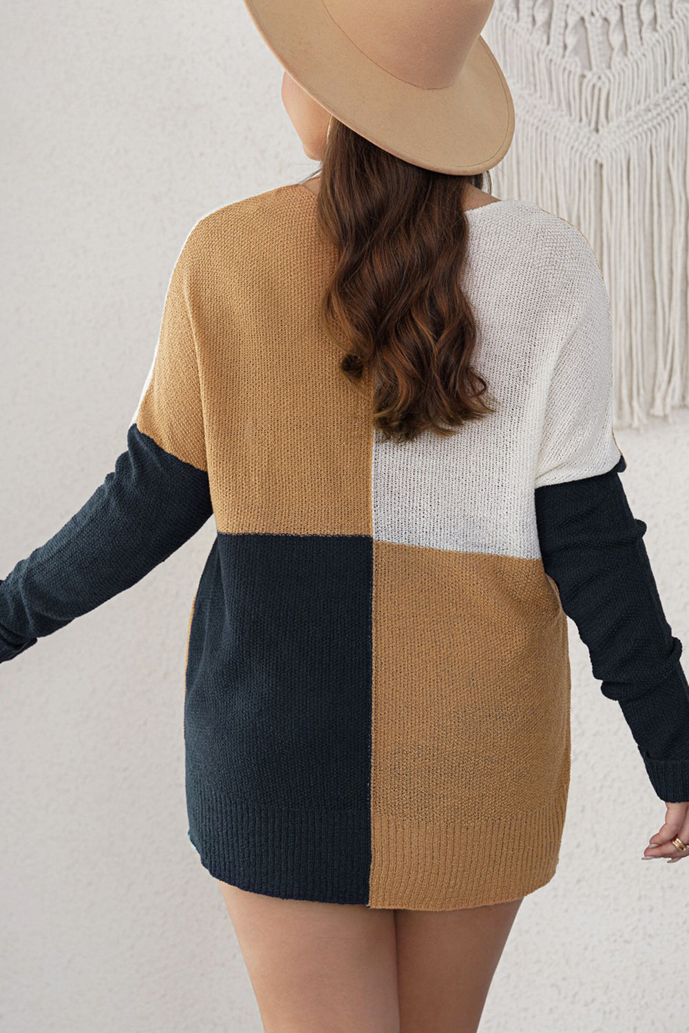 Color Block Side Slit Sweater